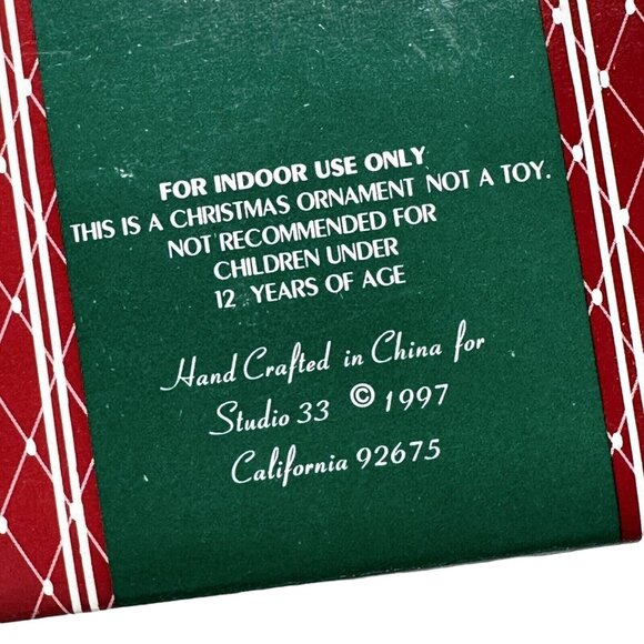 Studio 33 Christmas Soldier Blown Glass Tree Ornament 1997 European Style Glass - Picture 3 of 8